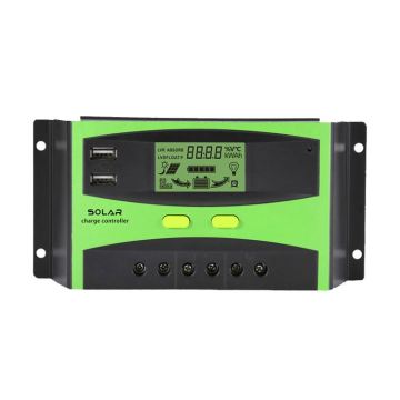12V 24V 48V Pump Controller with PWM Solar Panel Charging for PV Systems - 30A Two USB Outputs