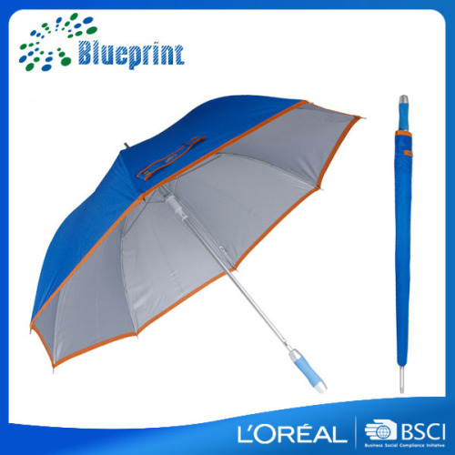 Big size new inventions windproof blue golf umbrella with logo