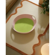 Cama de gato redonda em formato de torta fofa curativa