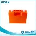 Καυτή τιμή πώλησης σκληρό άδειο πλαστικό κουτί πρώτων βοηθειών πορτοκαλί ιατρικό κουτί