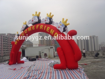 Cheap oxford cloth giant cat advertising inflatable arch for sale