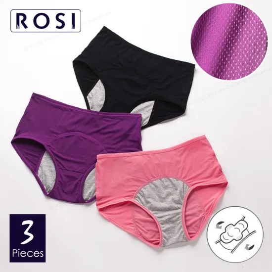 3pcs Women's Menstrual Period Panties Large Plus Size Leak Proof Underpants Female High Waist Underwear Ladies 4xl 5xl Lingerie