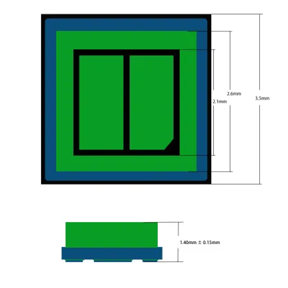 High Radiation Power SMD3535 Far UVC Chip for Sterilizers (265nm-285nm, 23-28mW, 1W UVC LED)