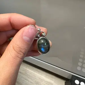 Blue Labradorite Gemstone Earrings 925 Silver Earrings