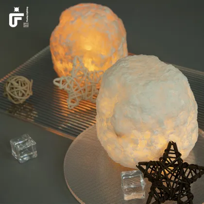 Himalayan Pink Salt Night Lamp - Battery Operated Natural Crystal Light
