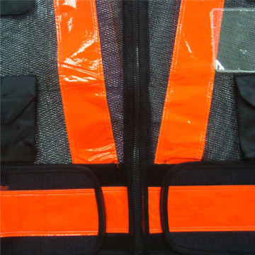 Eco friendly high quality high visibility 60gsm orange security guard vest