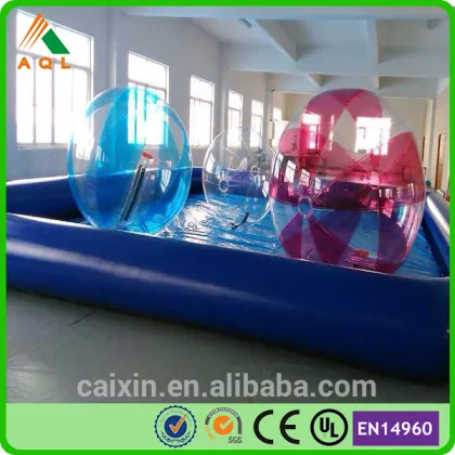 blue strip water walking balls