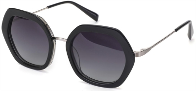 C3 Acetate Sunglasses Bright Black-Silver