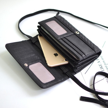 hand-woven women multi-purpose mobile phone shoulder bag