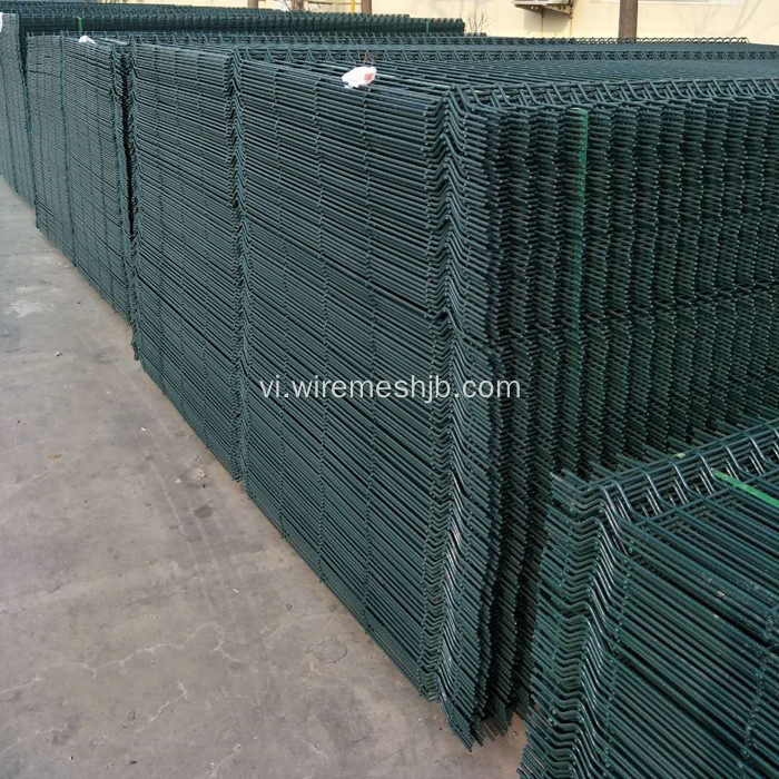 PVC tráng màu xanh hàn lưới hàng rào tấm