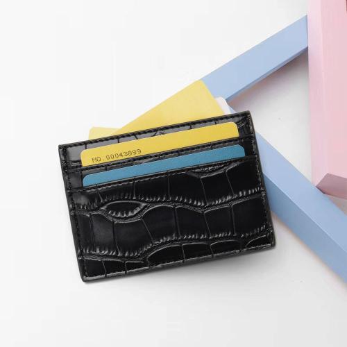 Ysure new arrivals black glossy crocodile card holder