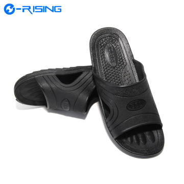 Top Quality Cleanroom SPU Dust-Free ESD Shoes - Blue & Black Antistatic Slippers