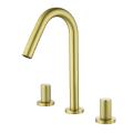 3 Löcher goldene Badezimmer Wasserhahn Waschbecken Mixer