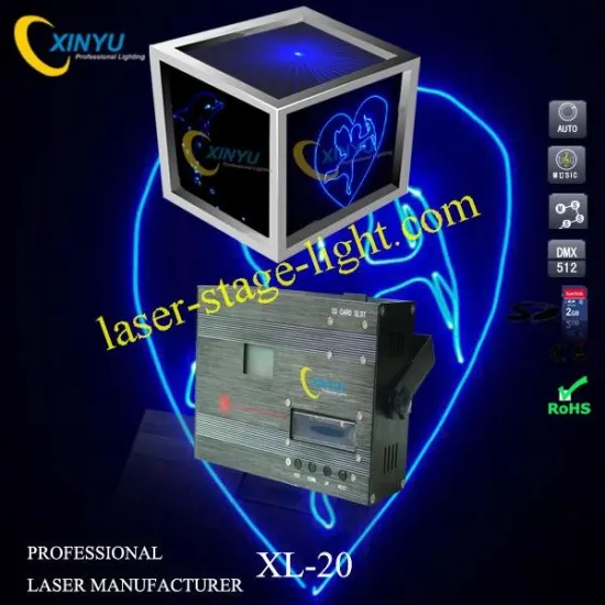 Xl-20 Blue Animation Laser Stage Lighting Projector With Sd Card For Casinos,clubs