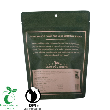 Resealable Ziplock Food Packaging Brown Paper Coffee Bag