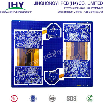 Cortinas enterradas em 14 camadas via PCB rígido-flexível