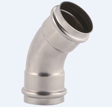Sanitasi Stainless Steel 45deg. Fitting pers elbow