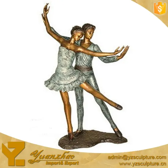 Dancing Brass Female Relligious Dancing lady Couple Sculpture(BFS-D101)