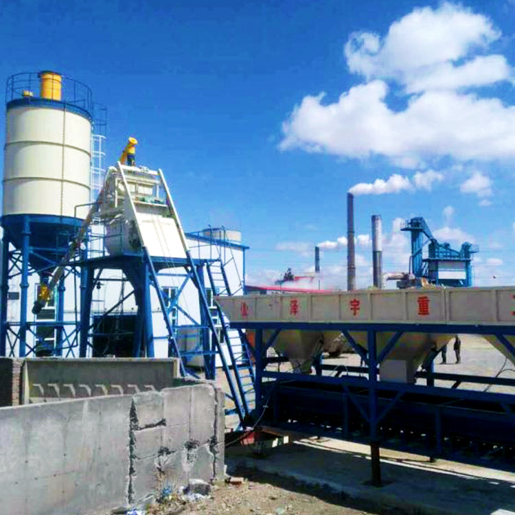 Commercial 50m3 / h concrete mixing plant equipment