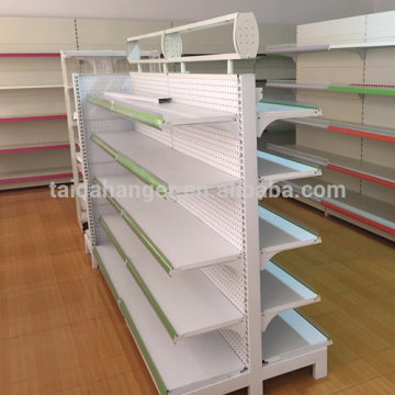Grocery store display racks ,Flat Back Pannel Double-side Supermarket Shelf, gondola shelving