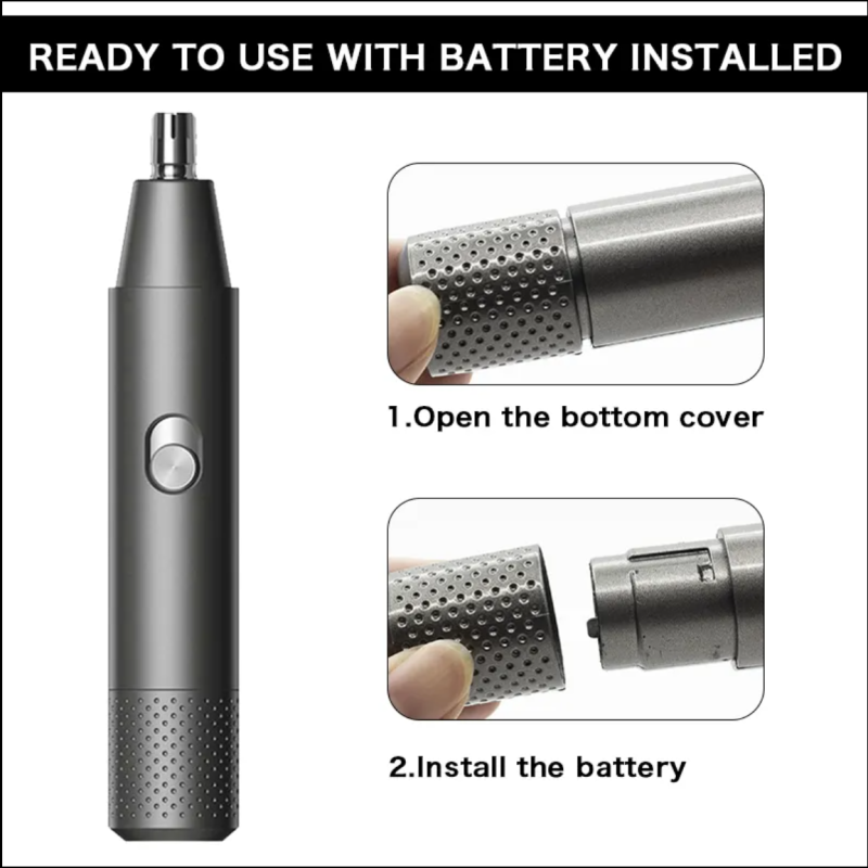 Electric Shaver for Nose, Ear, and Eyebrow Hair Trimming