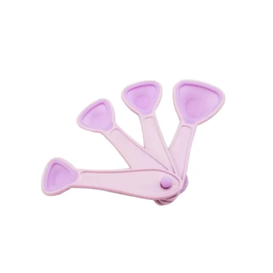 useful plastic handle mini silicone rubber measuring spoons