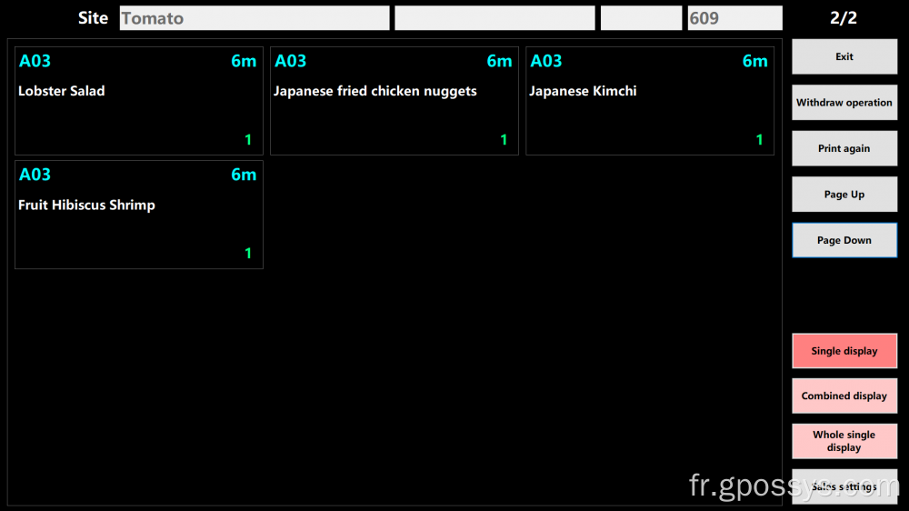 Système de cuisine entièrement fonctionnel KDS Software