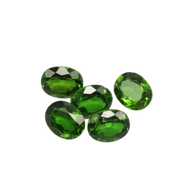 Wholesale Natural Diopside Oval Shaped Green Loose Stones