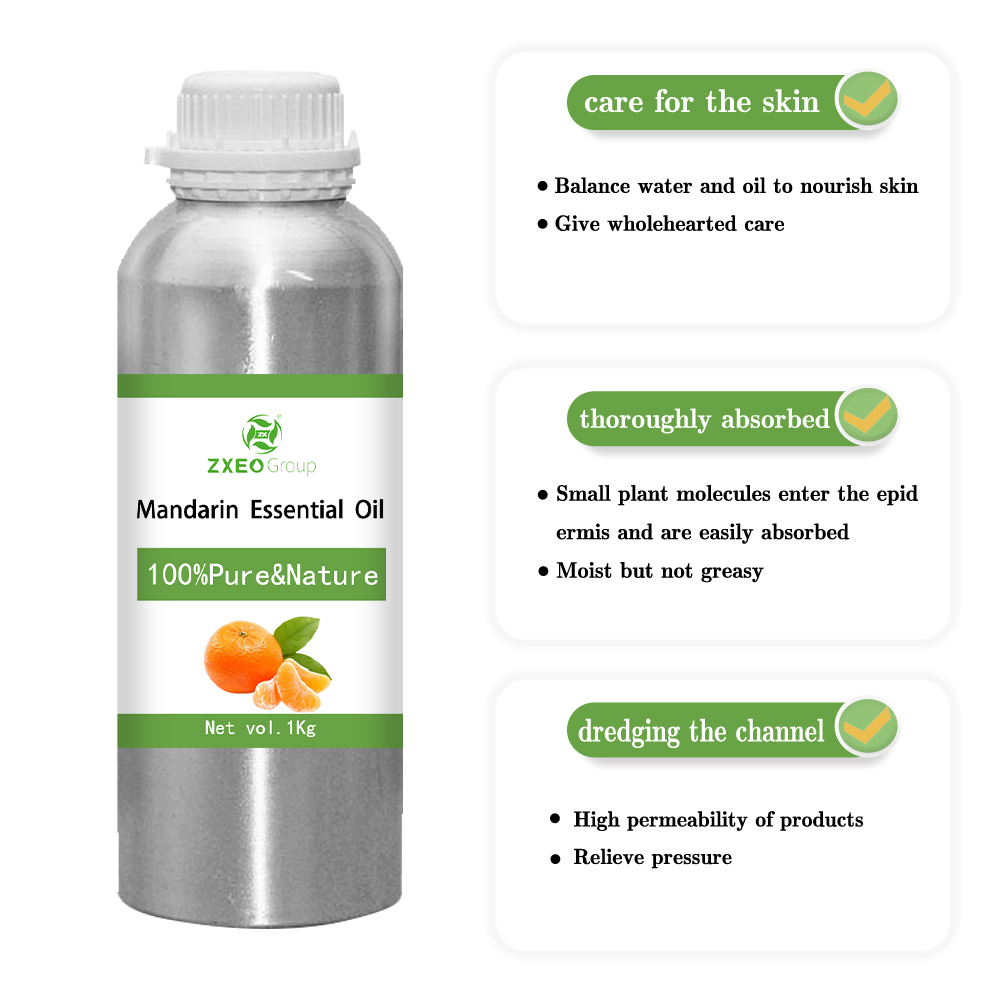 Bulla al por mayor 100% Pure Mandarin Mandarin Essential Mejor de la calidad de la inmunidad del cuerpo Uso del aceite esencial para la muestra libre de aromaterapia