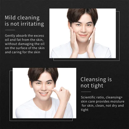 Men Refreshing oil control Deep cleaning Facial Cleanser