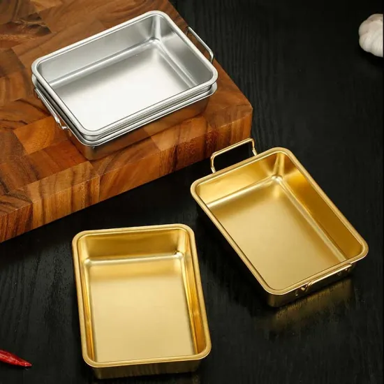 Korea Style Stainless Steel Dessert Snack Tray