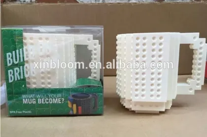 creative LEGO building block modeling DIY asembly plastic mug