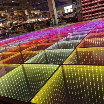 High Quality LED 3D Mirror Dance Floor Tiles Lighting for Events