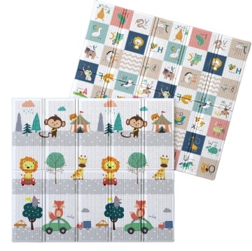 Extra Large Waterproof Foldable Baby Play Mat - Foam Activity Mat for Babies and Toddlers