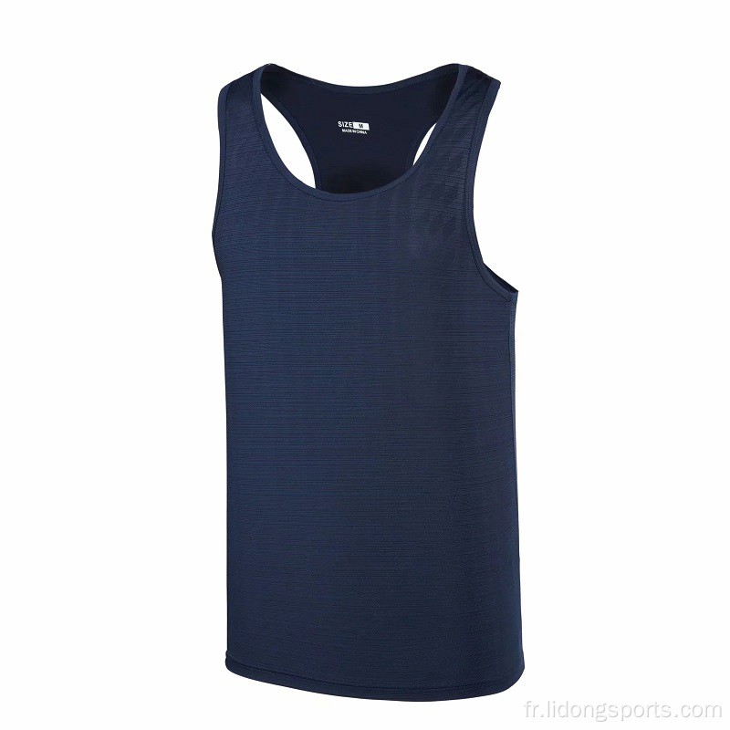 Entraînement sportif Fitness Fitness Ribbed Gym Top Top Men