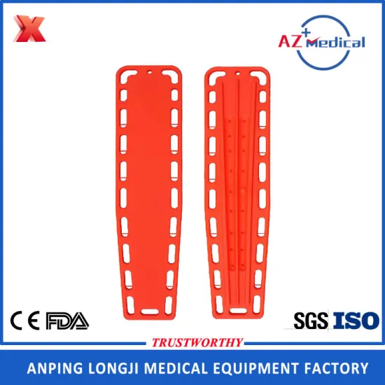 Floating hard plastic adult medical spine board