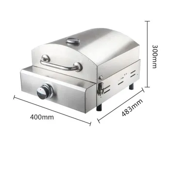 12in Outdoor Propane Toaster Barbecue Gaz Pizza Ovens Stainless Steel Single Gas Freestanding Free Spare Parts Pizza Making -