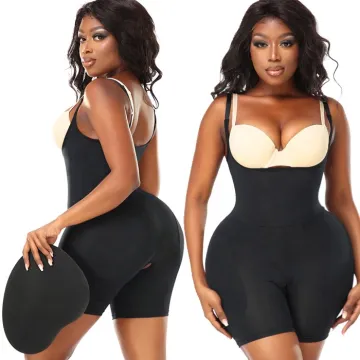BBL Padded Shorts: Women's High Waist Tummy Control Shapewear Bodysuit with Butt Lifter