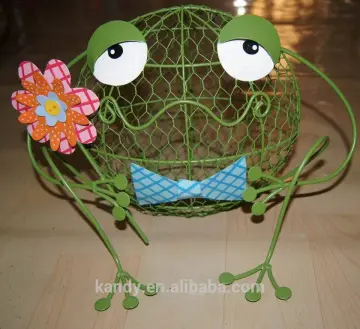 Wire Outdoor Garden Frog Prince Decor