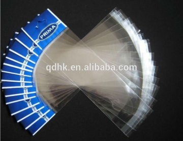 Factory Direct Sell Custom Cellophane Header Printed Opp Bopp Plastic Packaging Bags With Self Adhesive Sealing Tape