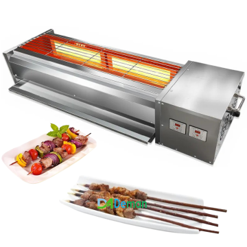 Stainless Steel Electric Barbecue Grill with Skewers for Kebabs