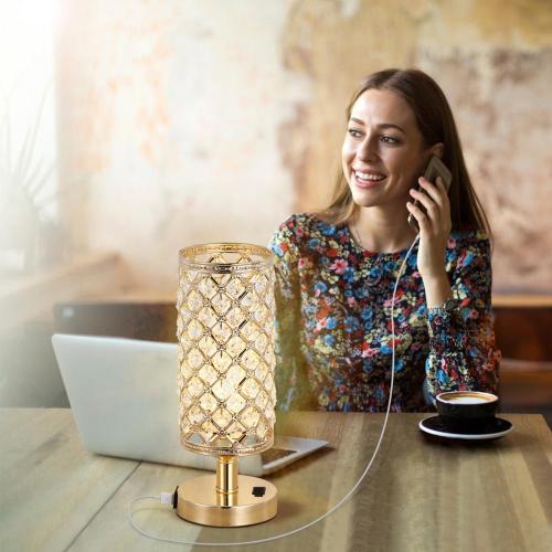 Lampe de table en cristal exquise de luxe