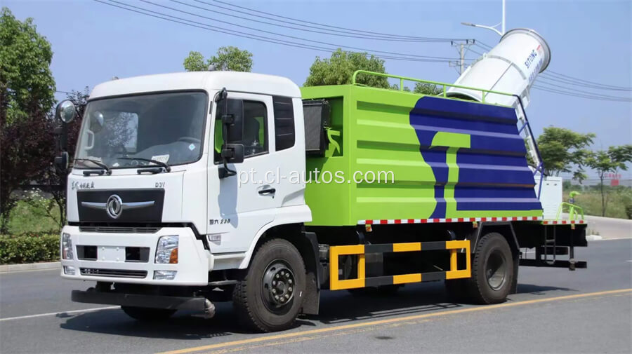 Dongfeng 4x2 Water Bowser Truck com máquina de pulverizador de canhão de controle de poeira