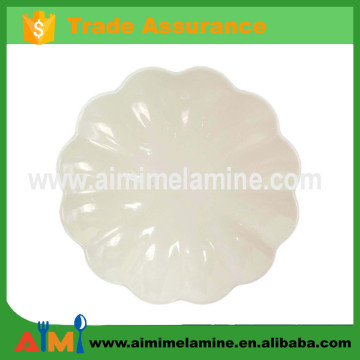 100% melamine flower shape plate cake plate fruit plate