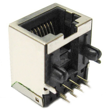 CAT6 RJ45 잭 측면 엔트리 차폐 W/O EMI