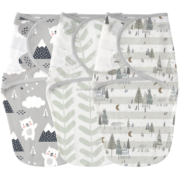 Custom Powder Grey Forest Animal Print Baby Sleeping Bag - Comfortable Universal Four-Season Toddler Swaddle Blanket with Lace for Newborns