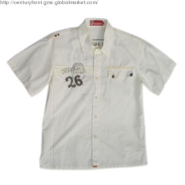 2012 100% Cotton Men\'s Short Sleeve Shirt