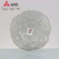 Round glass plate for fruit snack hotel tableware