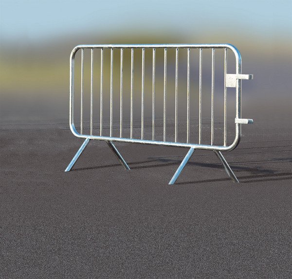 Galvanized Flat Feet Crowd Control Barrier