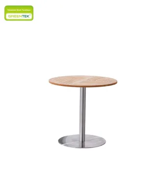 Terrace Leisure Round Teak Coffee Table Garden Furniture